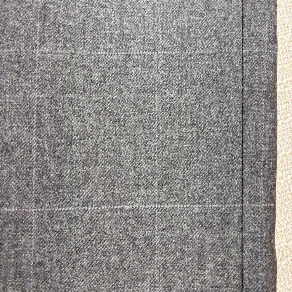 New Jos A Bank Traveler's Collection‎ 42 R Gray Plaid. 100% Wool Pants Unhemmed - Picture 5 of 14